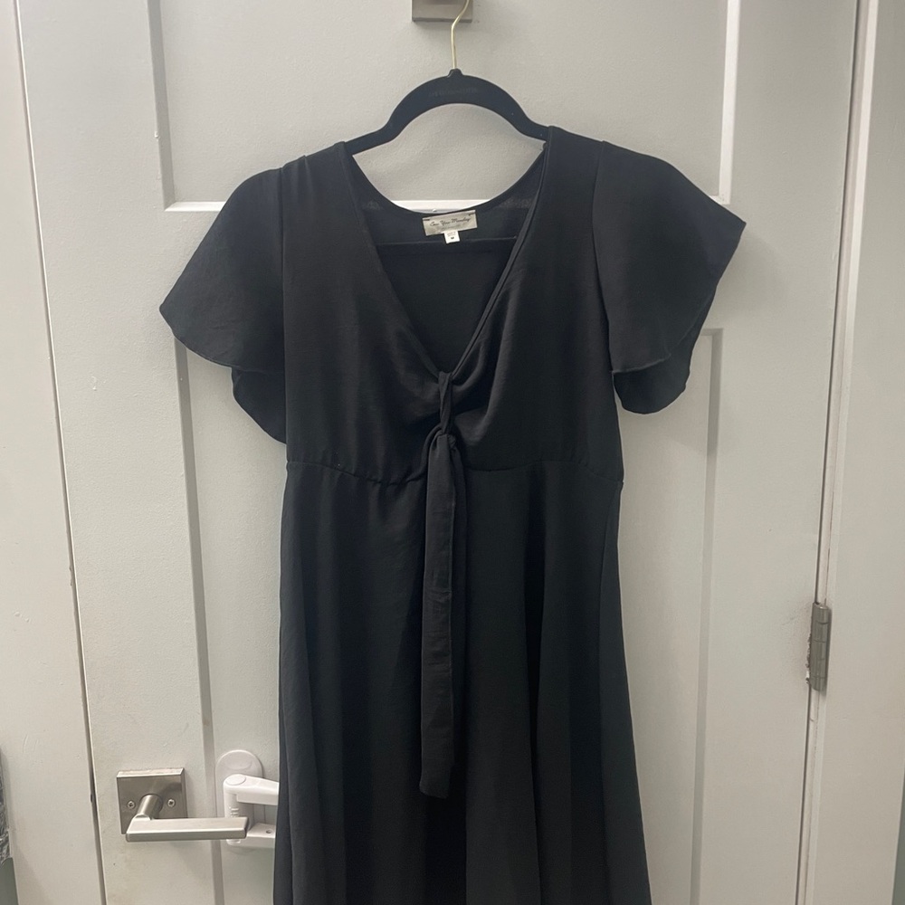 See You Monday Black Mini Dress